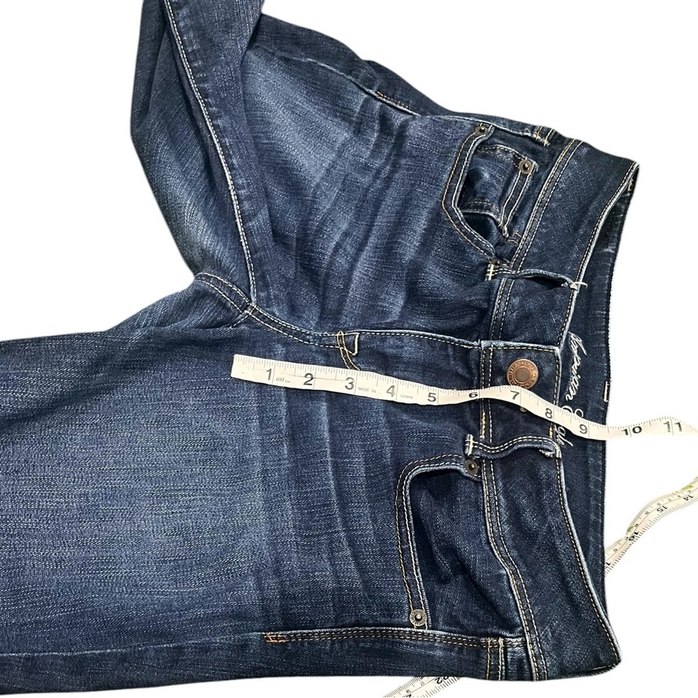 American Eagle Denim Y2K Slim Bootcut Dark Jeans Low Rise 29X31 - Picture 4 of 10